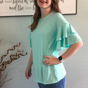 Ruffle Sleeve Top
